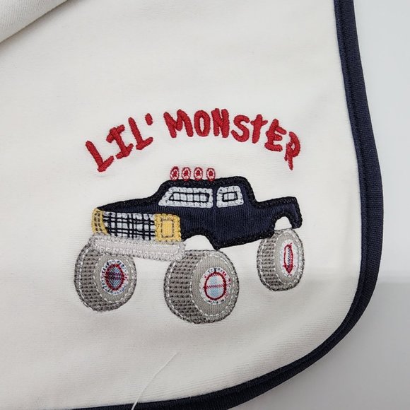 Gymboree Other - Gymboree Cotton Baby Blanket Lil' Monster Truck Double Sided Reservable VTG